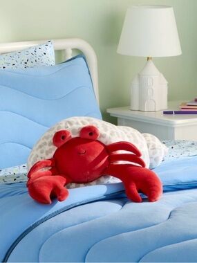 Hermit Crab Weighted Plush Kids’ Throw Pillow Red - Pillowfort